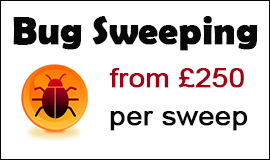 Bug Sweeping Cost in Haywards Heath